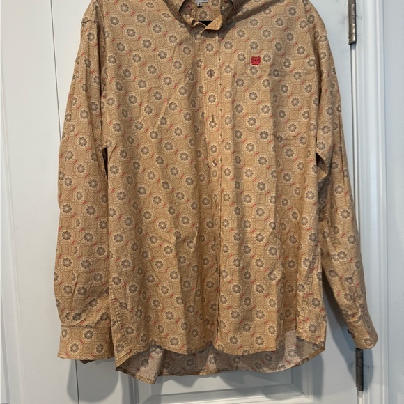 Cinch Men's Small Long Sleeve Western Cowboy Rodeo Cotton Button Down - Picture 1 of 4